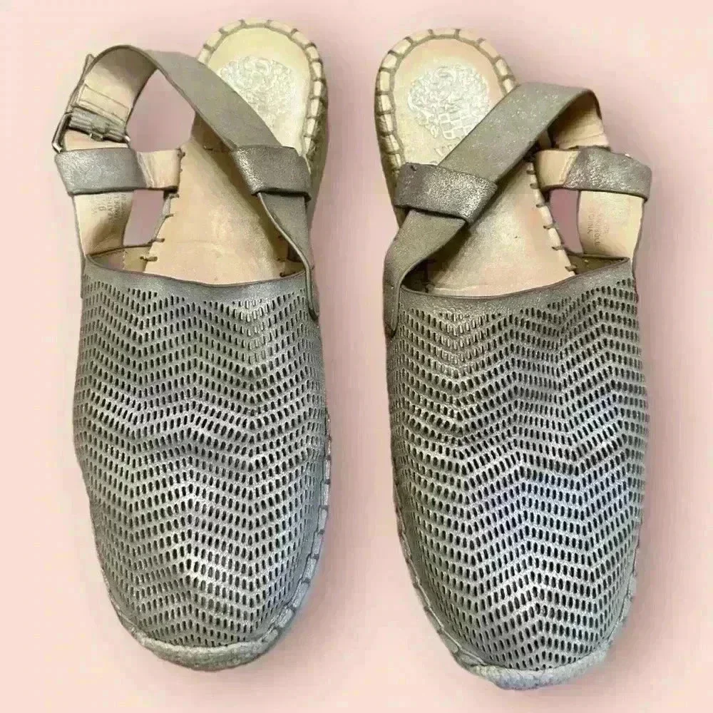 Vince Camuto Vc Brettal Womens 9.5 Shoes Metallic Silver.